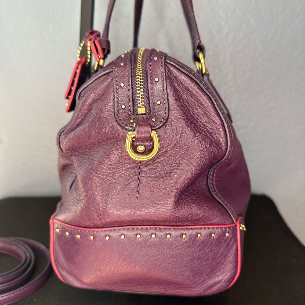 🦄Coach Poppy Studded Leather East/West Satchel 26434🦄 - Picture 6 of 9